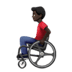 👨🏿‍🦽 man in manual wheelchair: dark skin tone display on Apple